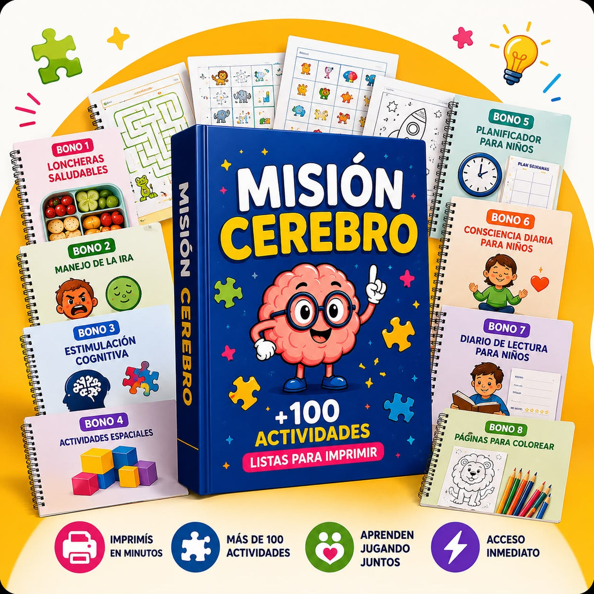 🧠 MISIÓN CEREBRO: Menos pantallas. Más juego. Más aprendizaje.✨ +100 juegos para divertirse mientras aprende